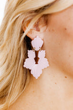 Michelle Statement Earrings - Vintage Rose