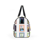 Michigan Cities Postage Stamp Leather Travel Bag, Stamp Print PU leather bag featuring Michigan cities Bags La Vie Bien Michigan Cities Postage Stamp Leather Travel Bag, Stamp Print PU leather bag featuring Michigan cities