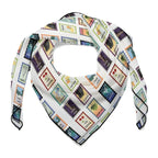 Michigan Cities Postage Stamps scarf Scarf La Vie Bien Michigan Cities Postage Stamps scarf