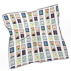 Michigan Cities Postage Stamps scarf Scarf La Vie Bien Michigan Cities Postage Stamps scarf
