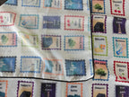 Michigan Cities Postage Stamps scarf Scarf La Vie Bien Michigan Cities Postage Stamps scarf