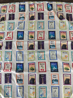 Michigan Cities Postage Stamps scarf Scarf La Vie Bien Michigan Cities Postage Stamps scarf