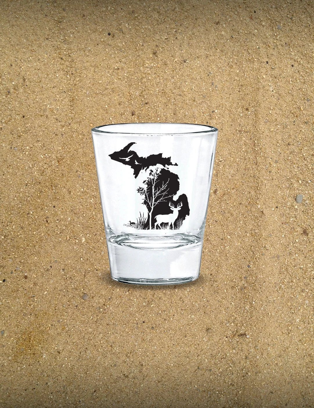 Michigan Deer in the Woods - Shot Glass by The Michigan Outfitter