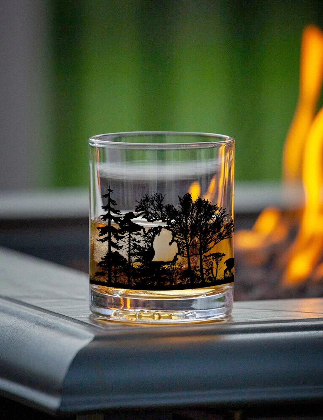 Michigan Forest - Rocks Glass by The Michigan Outfitter