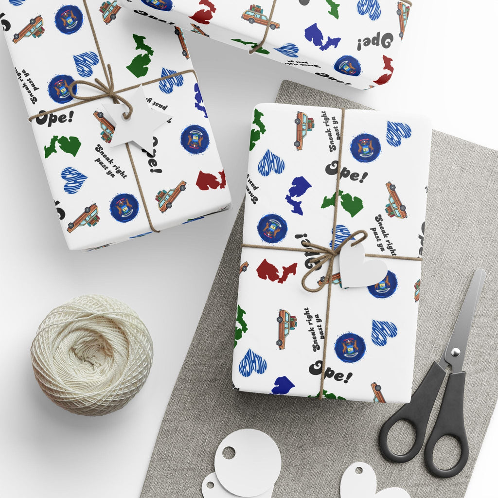 Michigan Themed Wrapping Paper Home Decor La Vie Bien Michigan Themed Wrapping Paper