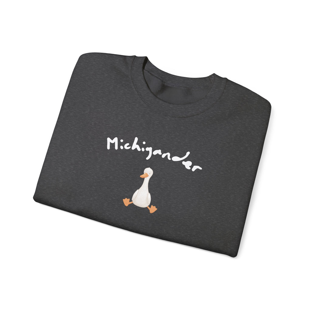 Michigander Goose Sweatshirt, Michigan Goose State Pride Crewneck Sweatshirt La Vie Bien Michigander Goose Sweatshirt, Michigan Goose State Pride Crewneck