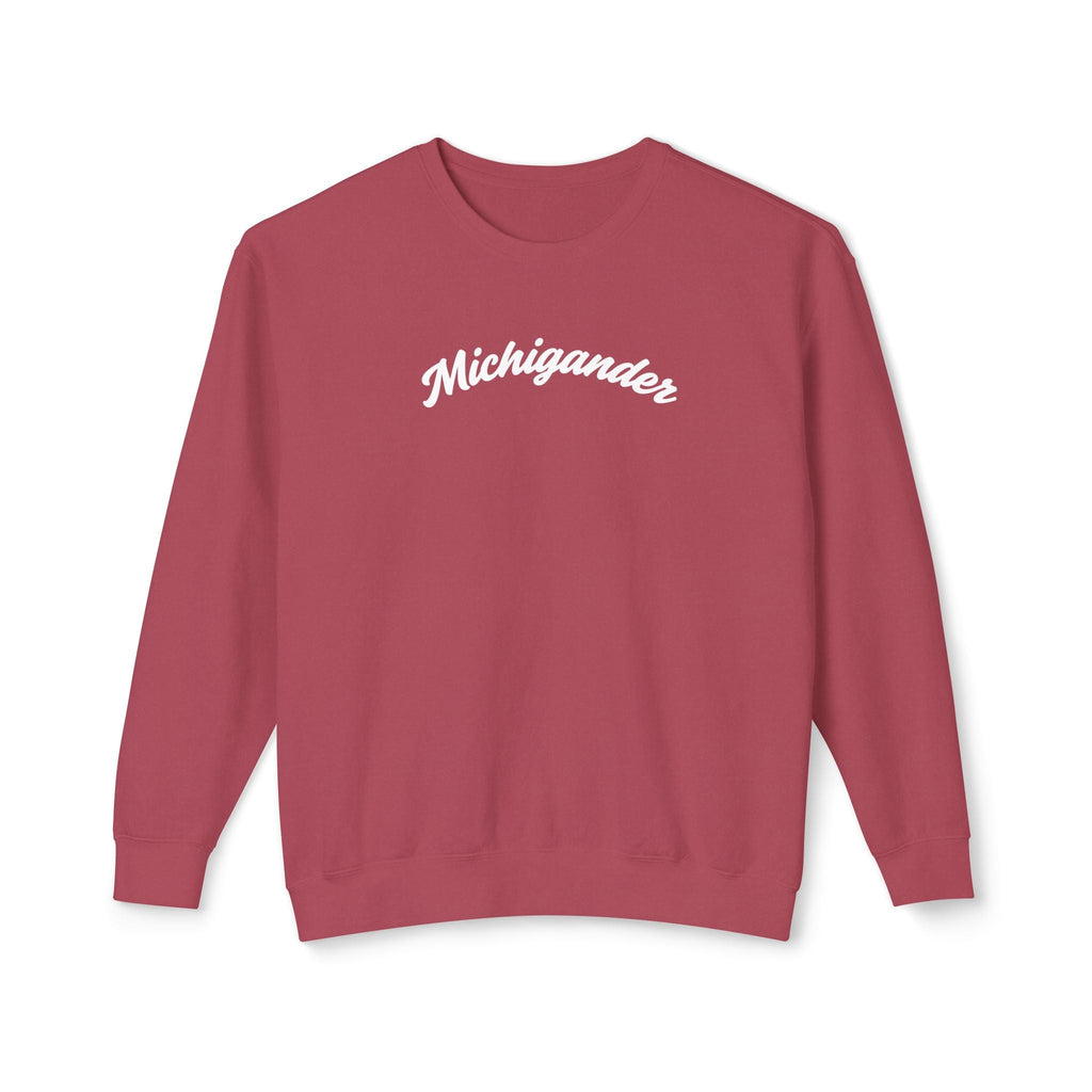 Michigander Sweatshirt, minimalist Michigan Script Crewneck Sweatshirt La Vie Bien Michigander Sweatshirt, minimalist Michigan Script Crewneck