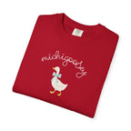 Michigoosey Silly Goose Michigan T-Shirt, cute goose with bow Michigan Gift souvenir T-Shirt La Vie Bien Michigoosey Silly Goose Michigan T-Shirt, cute goose with bow Michigan Gift souvenir