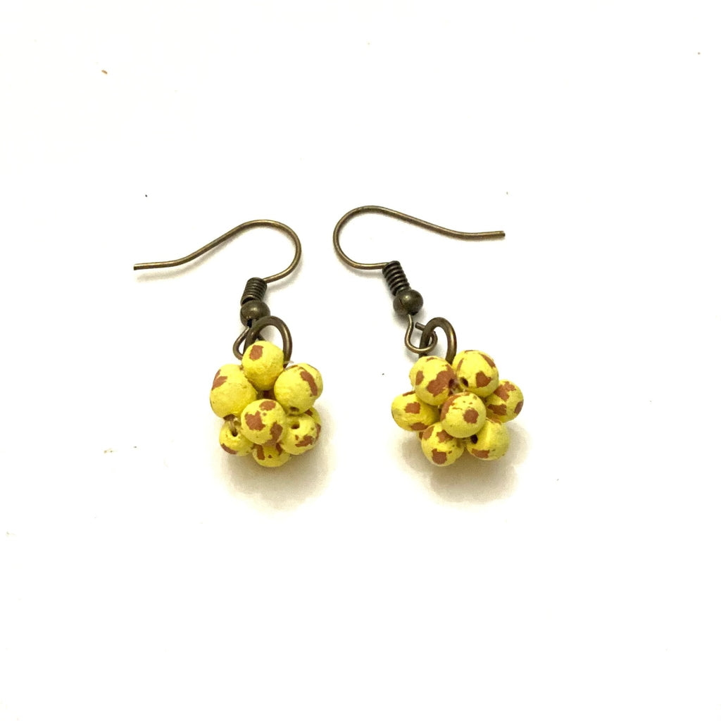 Micro-bead Ceramic Popcorn Earrings Earrings La Vie Bien Micro-bead Ceramic Popcorn Earrings