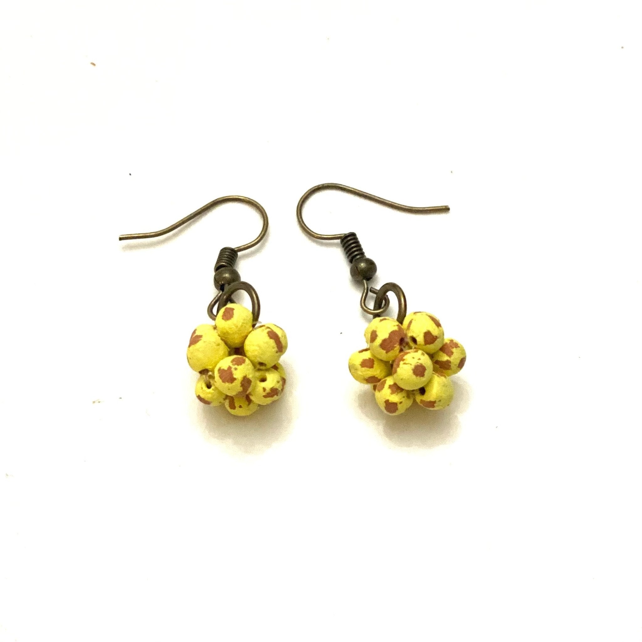 Micro-bead Ceramic Popcorn Earrings Earrings La Vie Bien Micro-bead Ceramic Popcorn Earrings