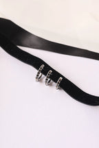 Micro Crystal Hoop in Black by Rose & Clay