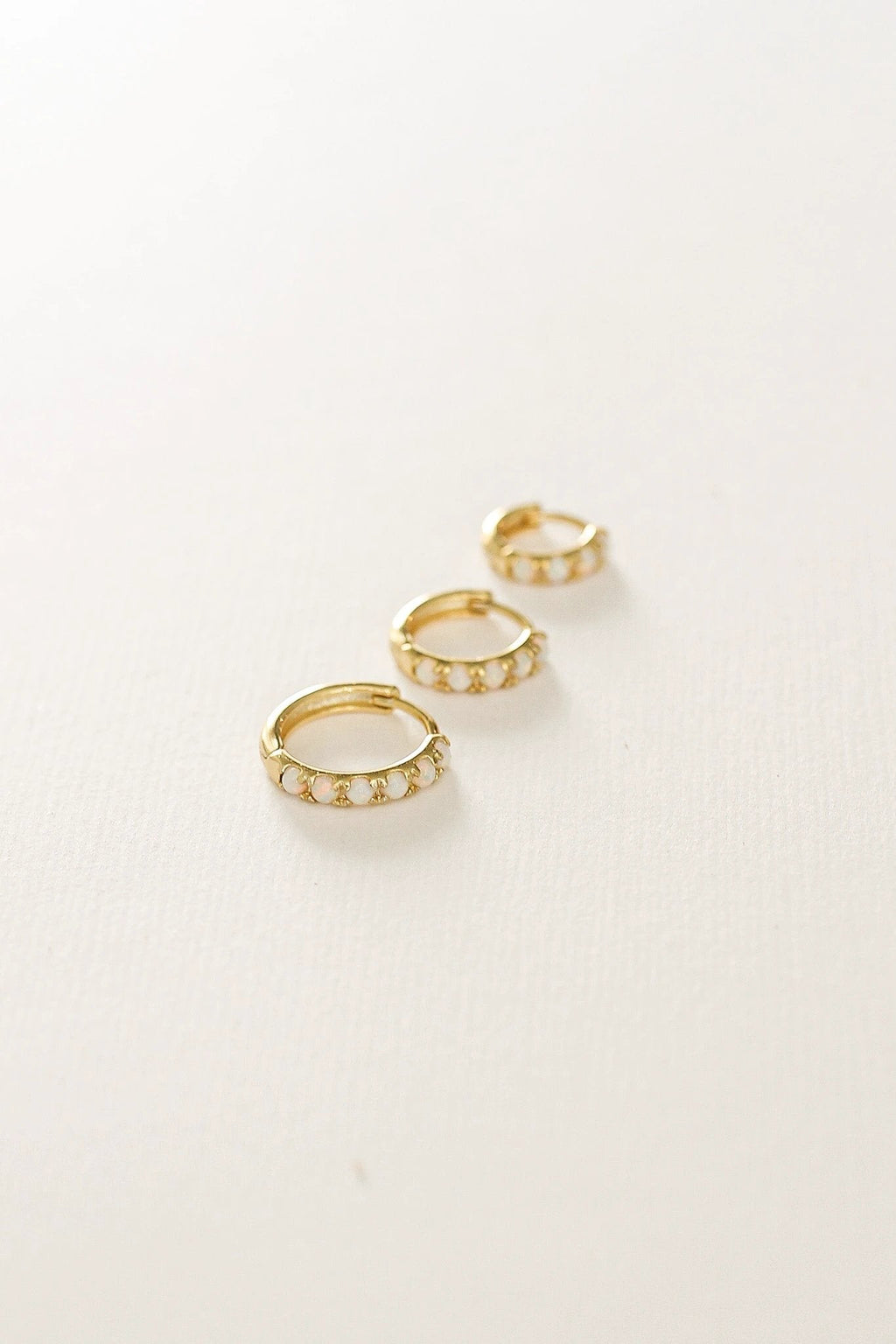 Micro Opal Hoop by Rose & Clay
