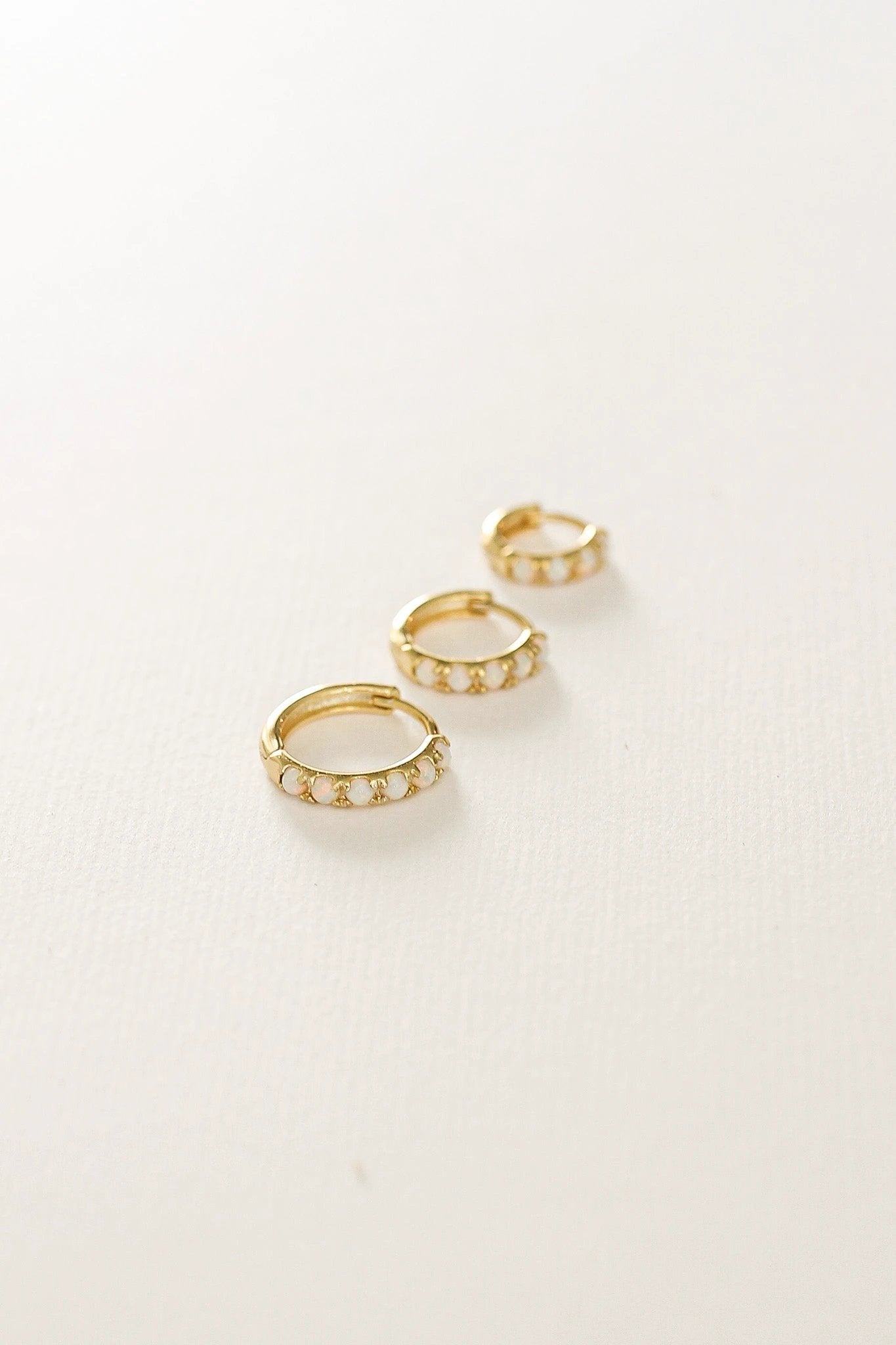Micro Opal Hoop by Rose & Clay