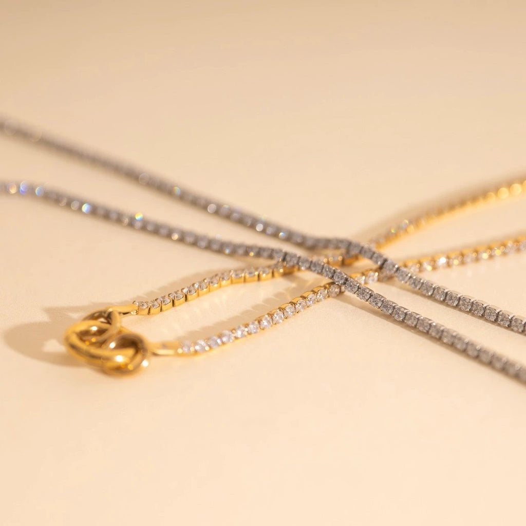 Micro Tennis Necklace by Oh Clementine