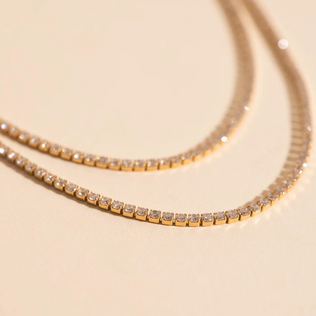 Micro Tennis Necklace by Oh Clementine