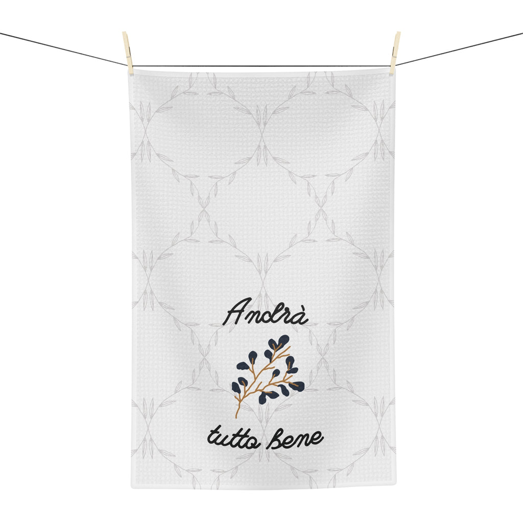 Microfiber Tea Towel – 'Andrà tutto bene' Italian Floral Kitchen Towel Home Decor La Vie Bien Microfiber Tea Towel – 'Andrà tutto bene' Italian Floral Kitchen Towel
