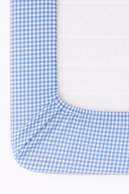 Midnight Blue Gingham Crib Sheet La Vie Bien Midnight Blue Gingham Crib Sheet