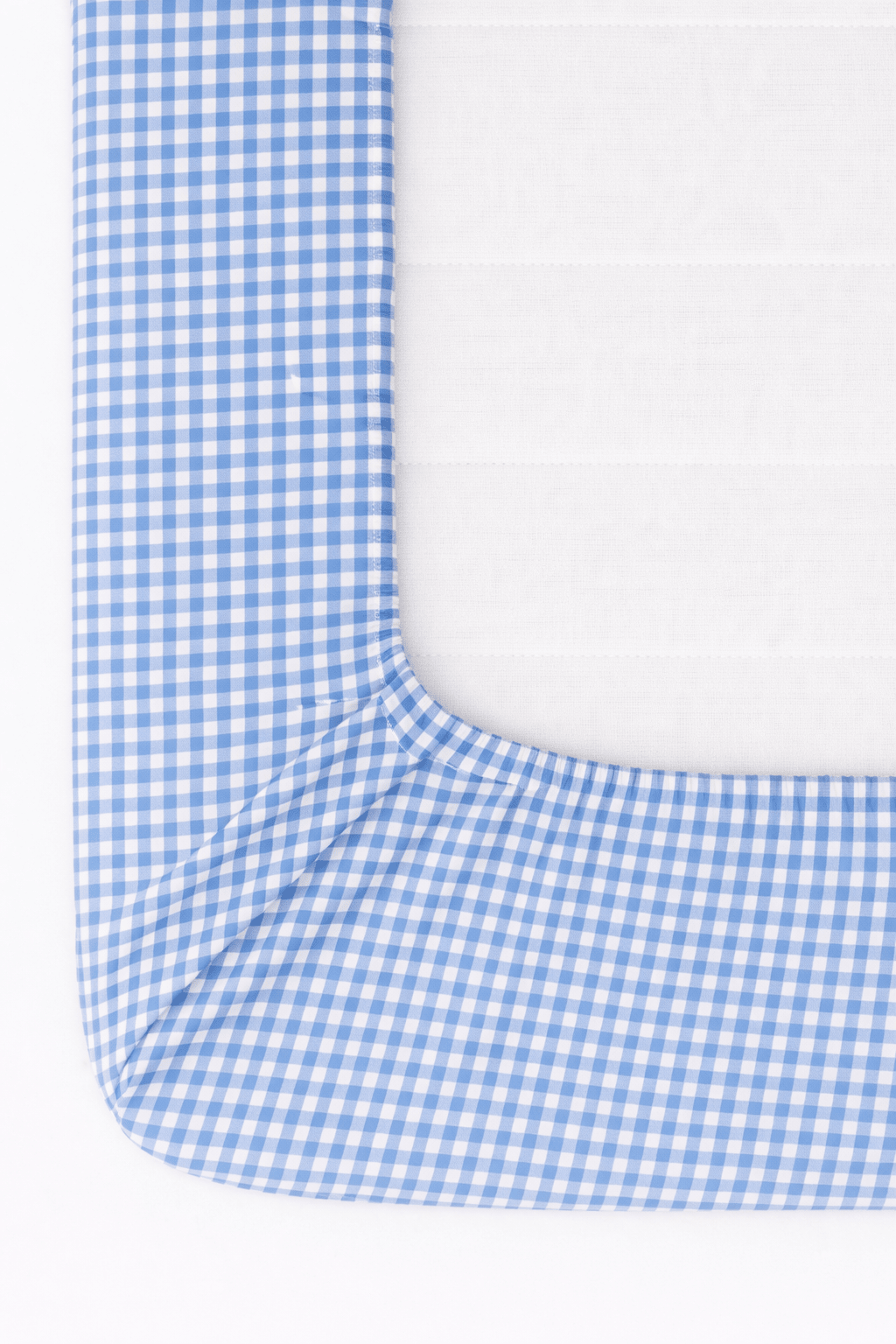 Midnight Blue Gingham Crib Sheet La Vie Bien Midnight Blue Gingham Crib Sheet