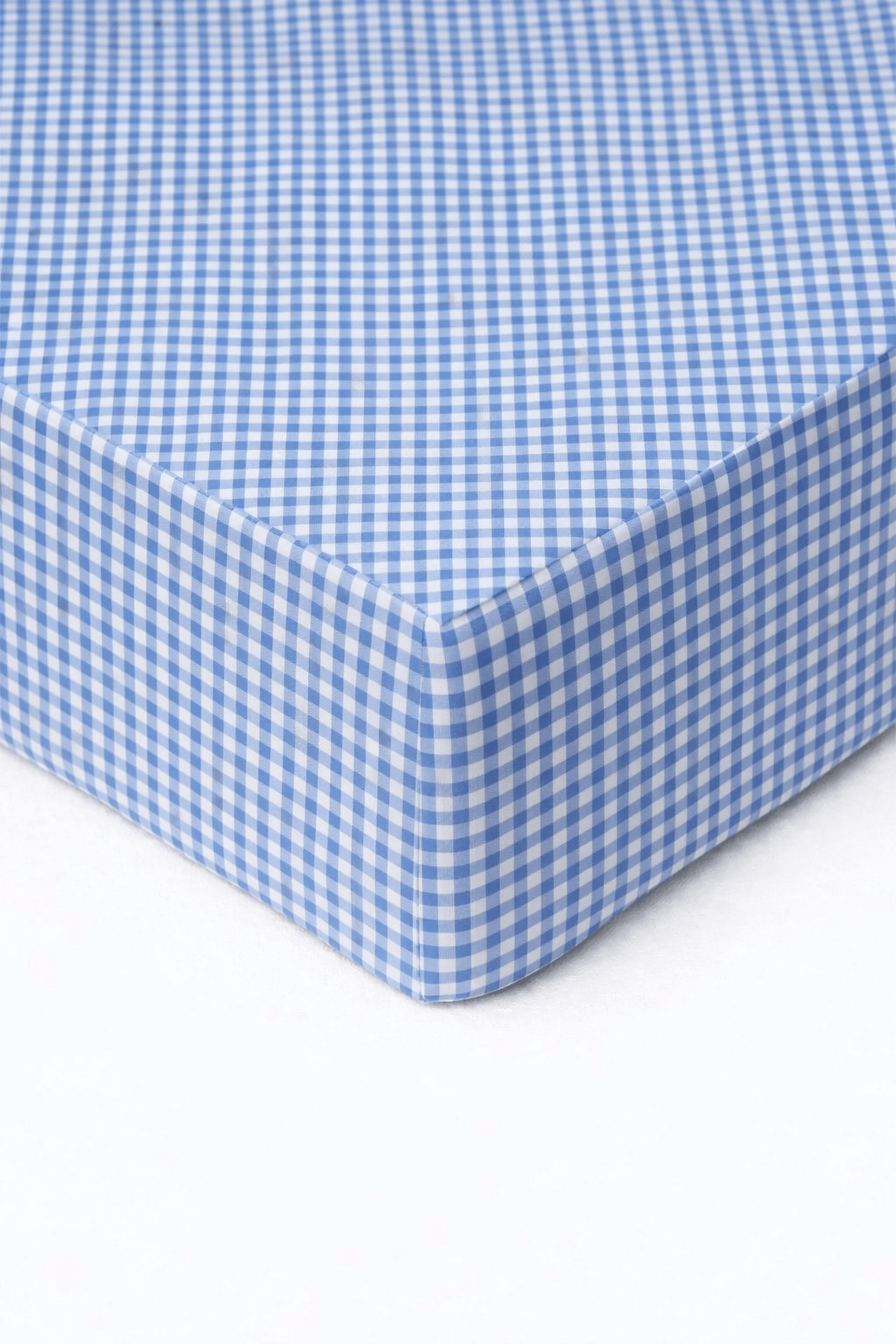 Midnight Blue Gingham Crib Sheet La Vie Bien Midnight Blue Gingham Crib Sheet