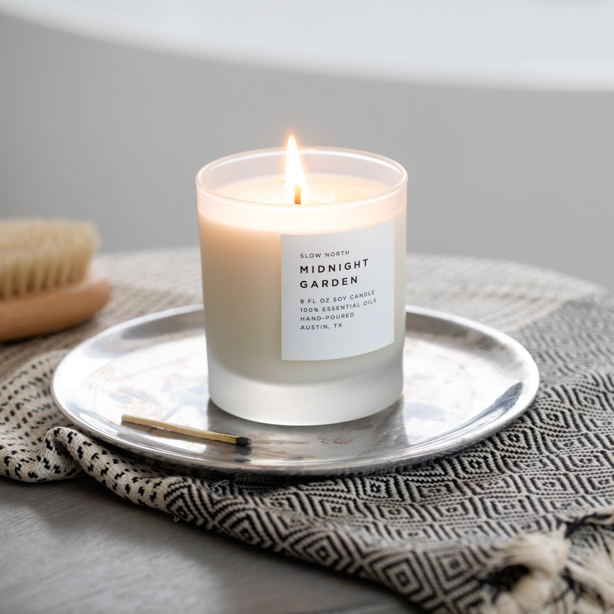 Midnight Garden - Signature Candle (Lavender + Rosemary + Geranium) Frosted Candles La Vie Bien Midnight Garden - Signature Candle (Lavender + Rosemary + Geranium)