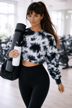 Midnight Velvet Tie - Dye Crop Pullover Clothing La Vie Bien Midnight Velvet Tie - Dye Crop Pullover