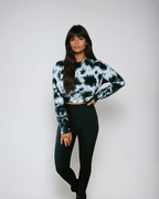 Midnight Velvet Tie - Dye Crop Pullover Clothing La Vie Bien Midnight Velvet Tie - Dye Crop Pullover