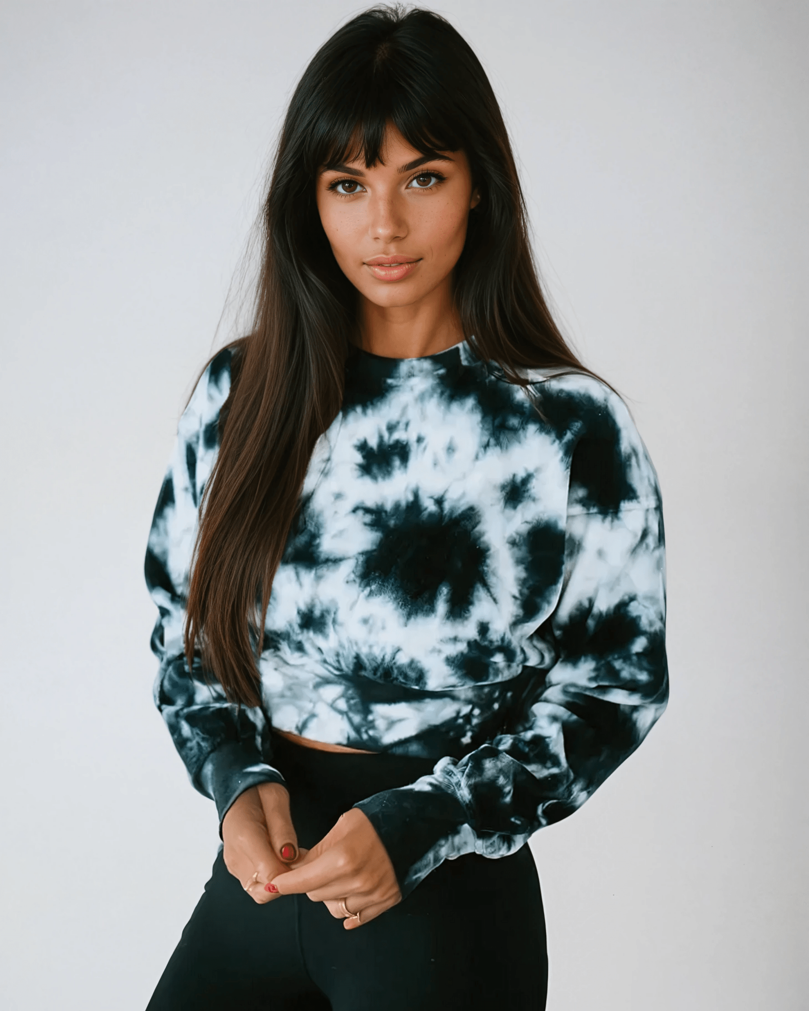 Midnight Velvet Tie - Dye Crop Pullover Clothing La Vie Bien Midnight Velvet Tie - Dye Crop Pullover