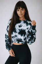 Midnight Velvet Tie - Dye Crop Pullover Clothing La Vie Bien Midnight Velvet Tie - Dye Crop Pullover