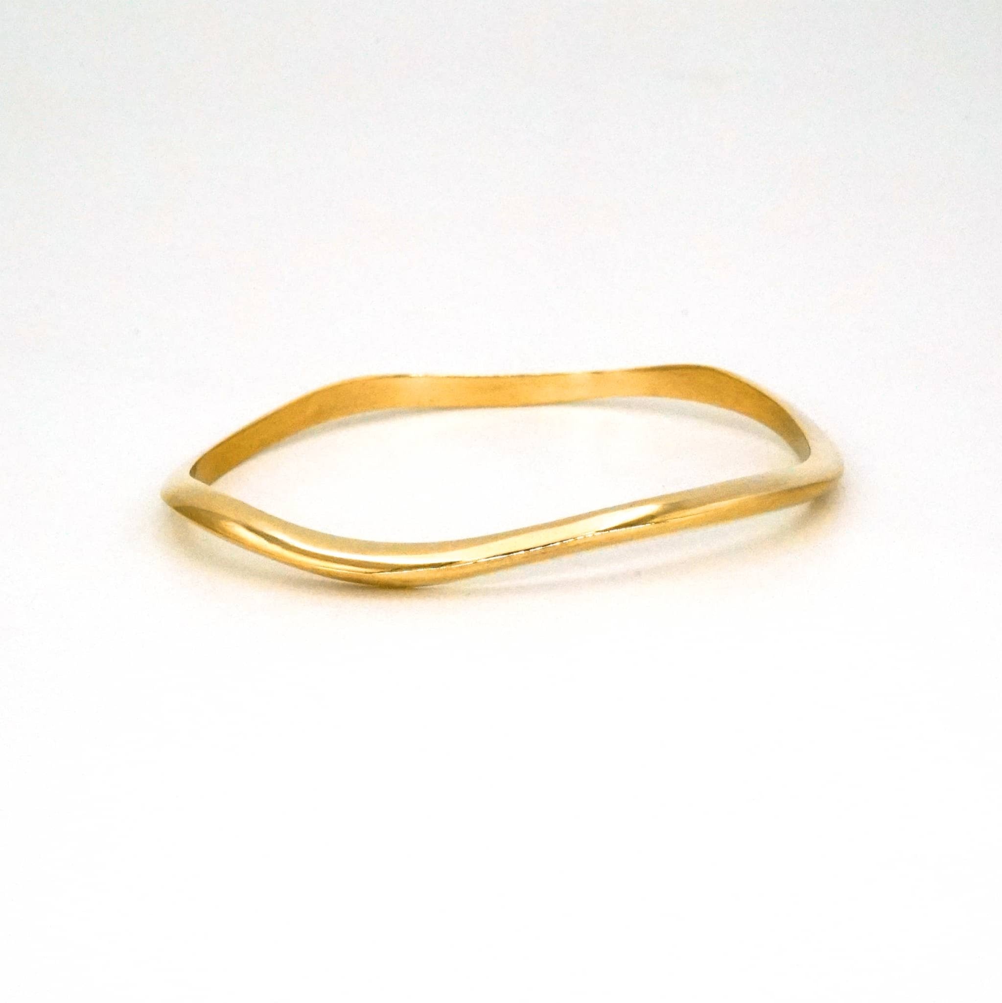 Miji Brass Irregular Curve Bangle Bracelets La Vie Bien Miji Brass Irregular Curve Bangle