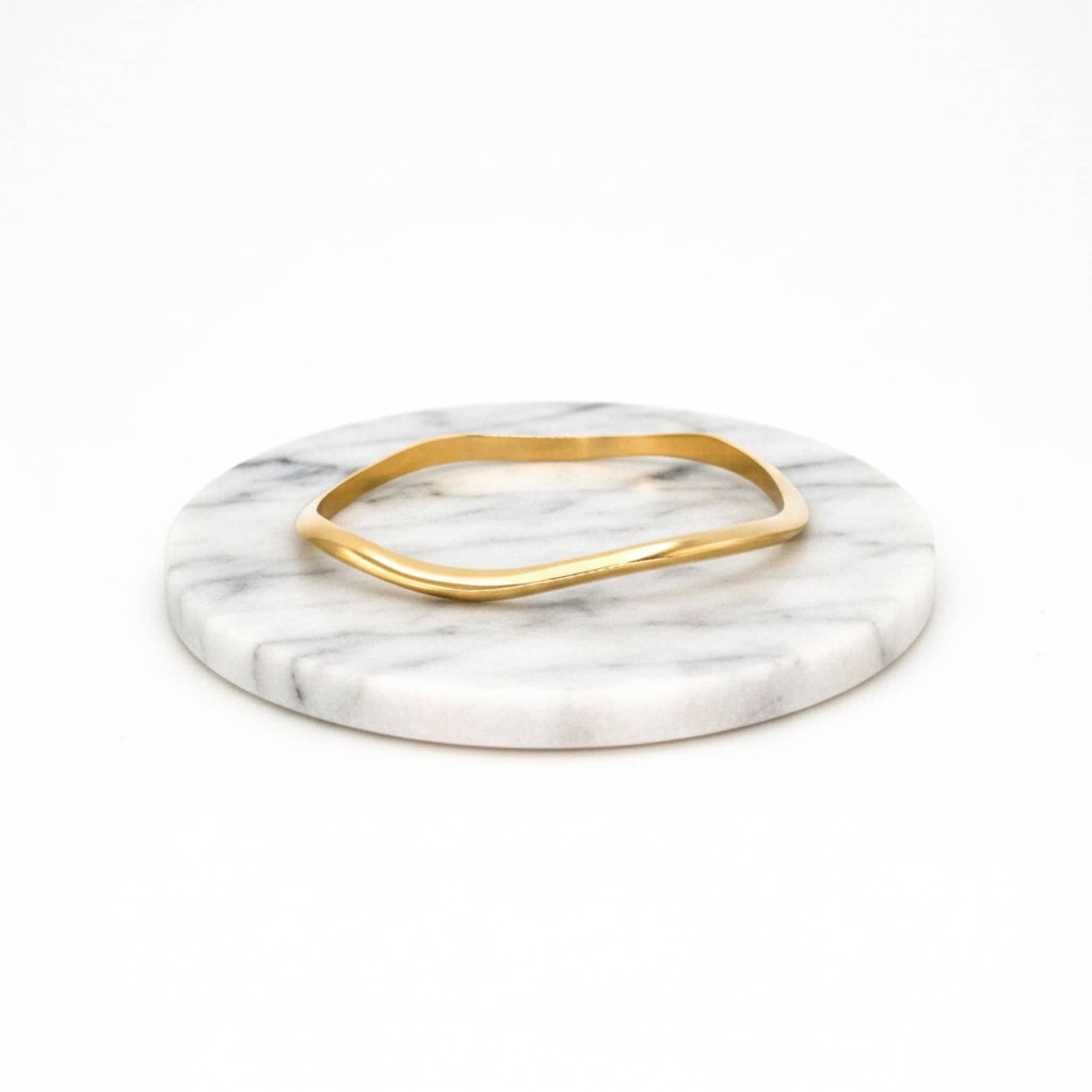 Miji Brass Irregular Curve Bangle Bracelets La Vie Bien Miji Brass Irregular Curve Bangle