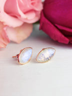Mila Leaf Earrings - Rose Gold by Ash & Rose