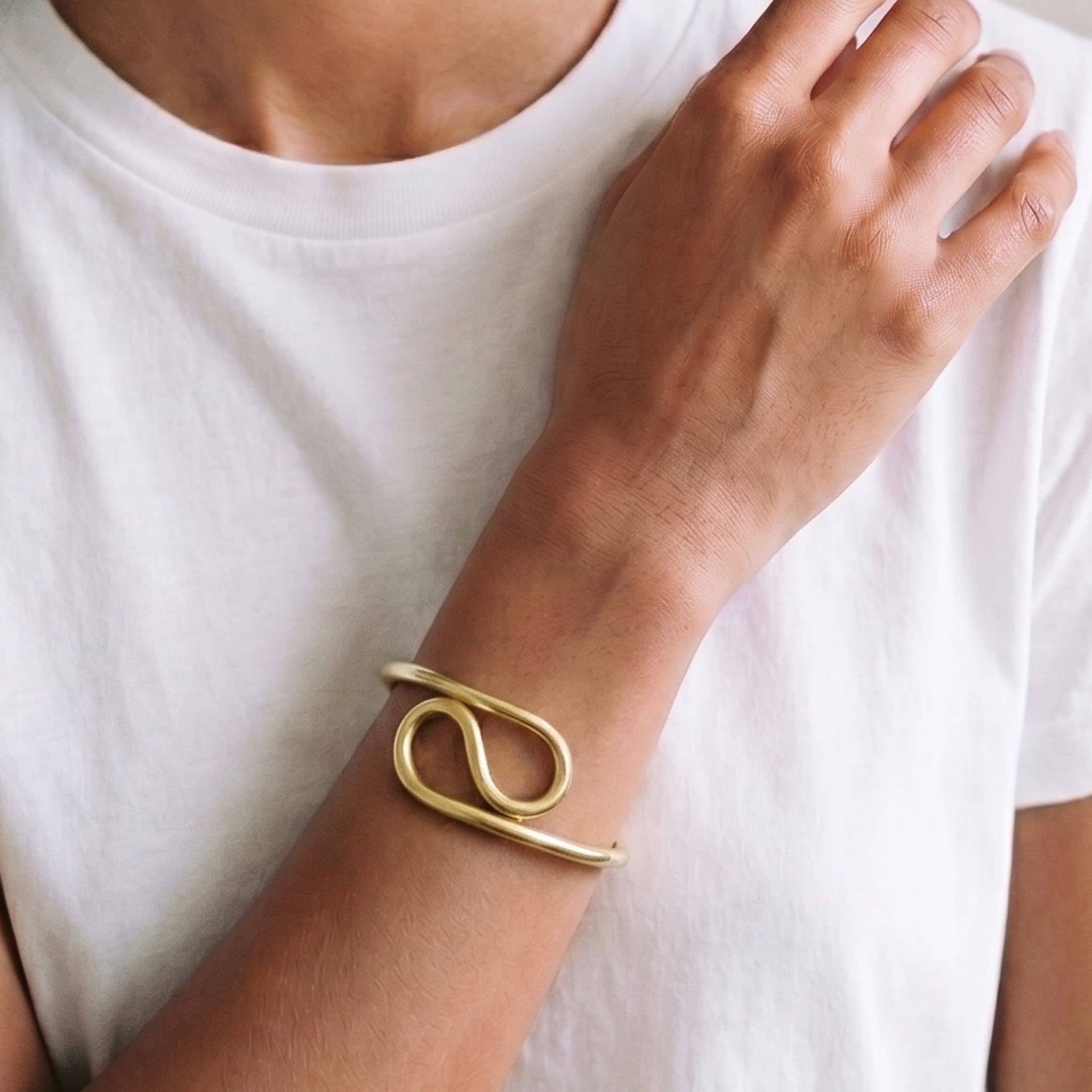 Milele Brass Spiral Cuff Bracelet for Women Bracelets La Vie Bien Milele Brass Spiral Cuff Bracelet for Women