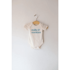 Milk & Cookies Organic Cotton Baby Onesie by Polished Prints