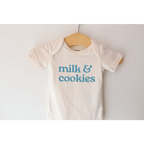 Milk & Cookies Organic Cotton Baby Onesie by Polished Prints