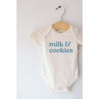 Milk & Cookies Organic Cotton Baby Onesie by Polished Prints