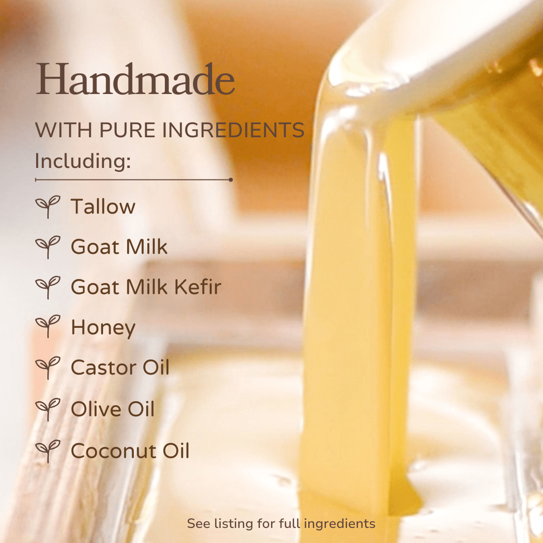 Milk + Honey Fragrance Free Handmade Tallow and Goat Milk Soap Bar Bar Soap La Vie Bien Milk + Honey Fragrance Free Handmade Tallow and Goat Milk Soap Bar