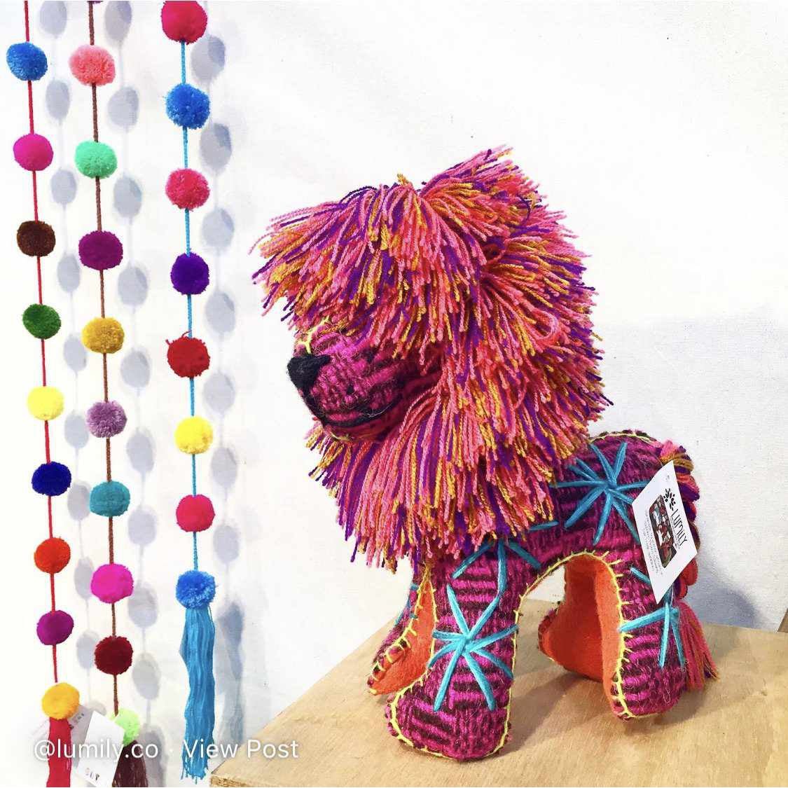 Milo the Lion: Repurposed Wool Boho Decor - Mexico Decor La Vie Bien Milo the Lion: Repurposed Wool Boho Decor - Mexico