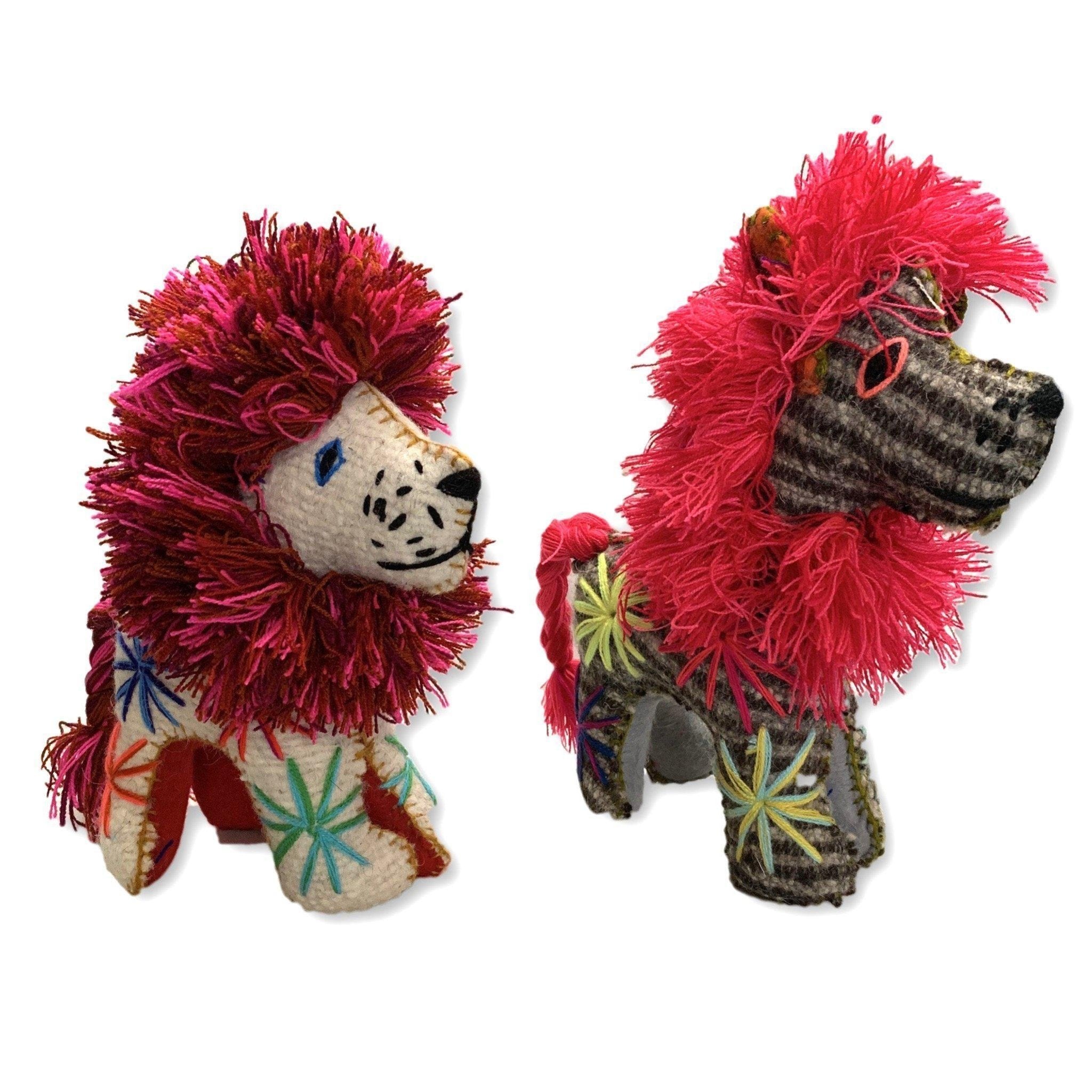 Milo the Lion: Repurposed Wool Boho Decor - Mexico Decor La Vie Bien Milo the Lion: Repurposed Wool Boho Decor - Mexico