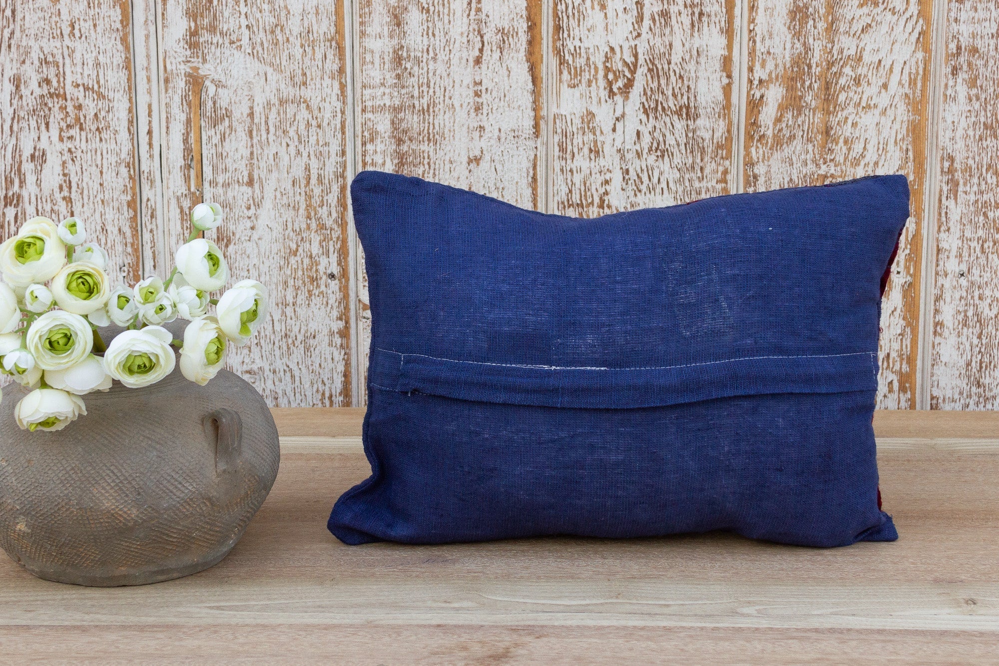 Mima Antique Indigo Grain Sack Pillow Pillow La Vie Bien Mima Antique Indigo Grain Sack Pillow