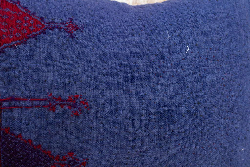 Mima Antique Indigo Grain Sack Pillow Pillow La Vie Bien Mima Antique Indigo Grain Sack Pillow