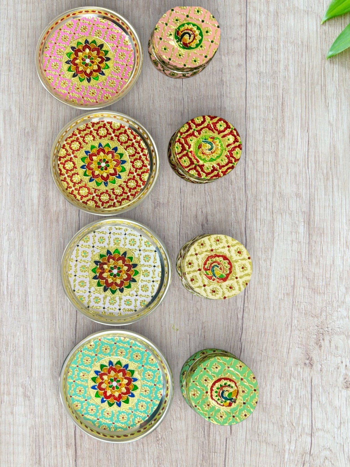 Minakari Thali / Minakari Stainless Steel Box - Housewarming Gift/Hostess Gift La Vie Bien Minakari Thali / Minakari Stainless Steel Box - Housewarming Gift/Hostess Gift