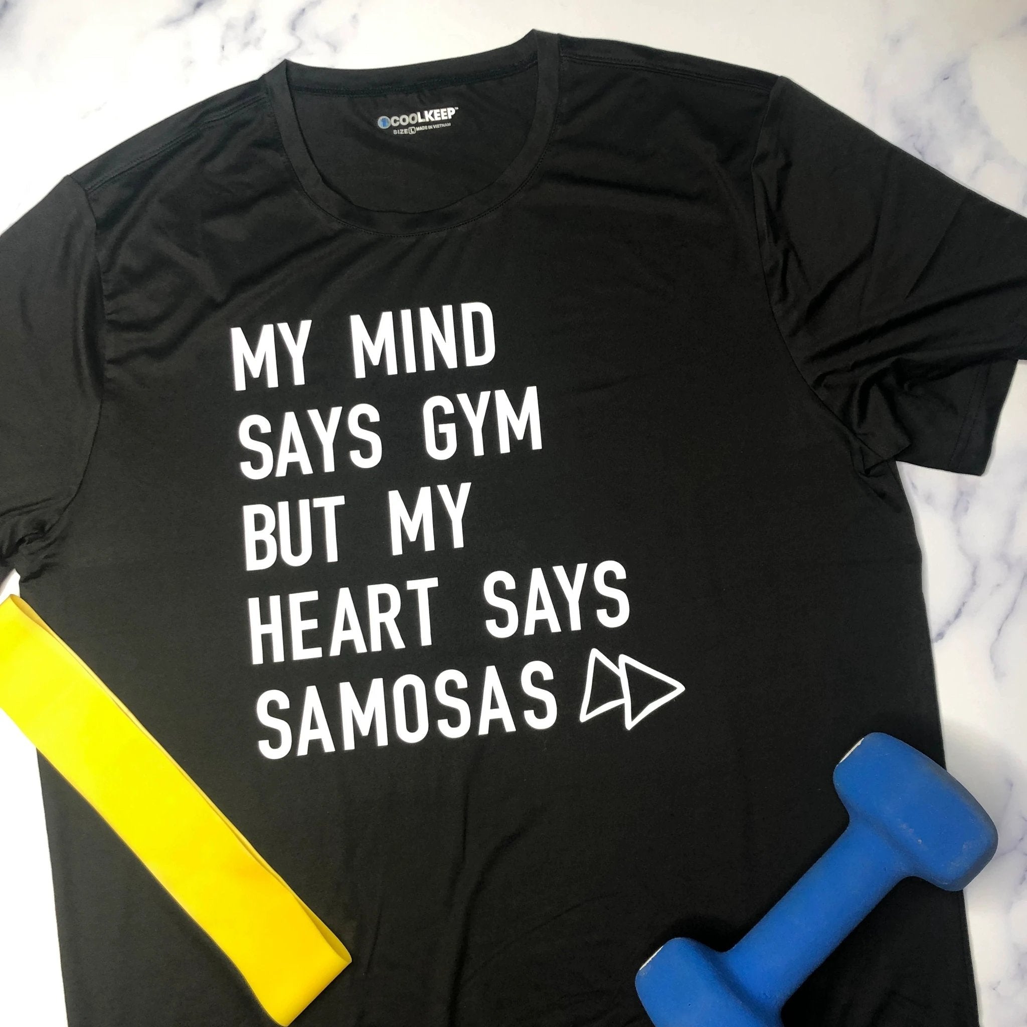 Mind Gym Heart Samosas Men's Crew by Modern Desi