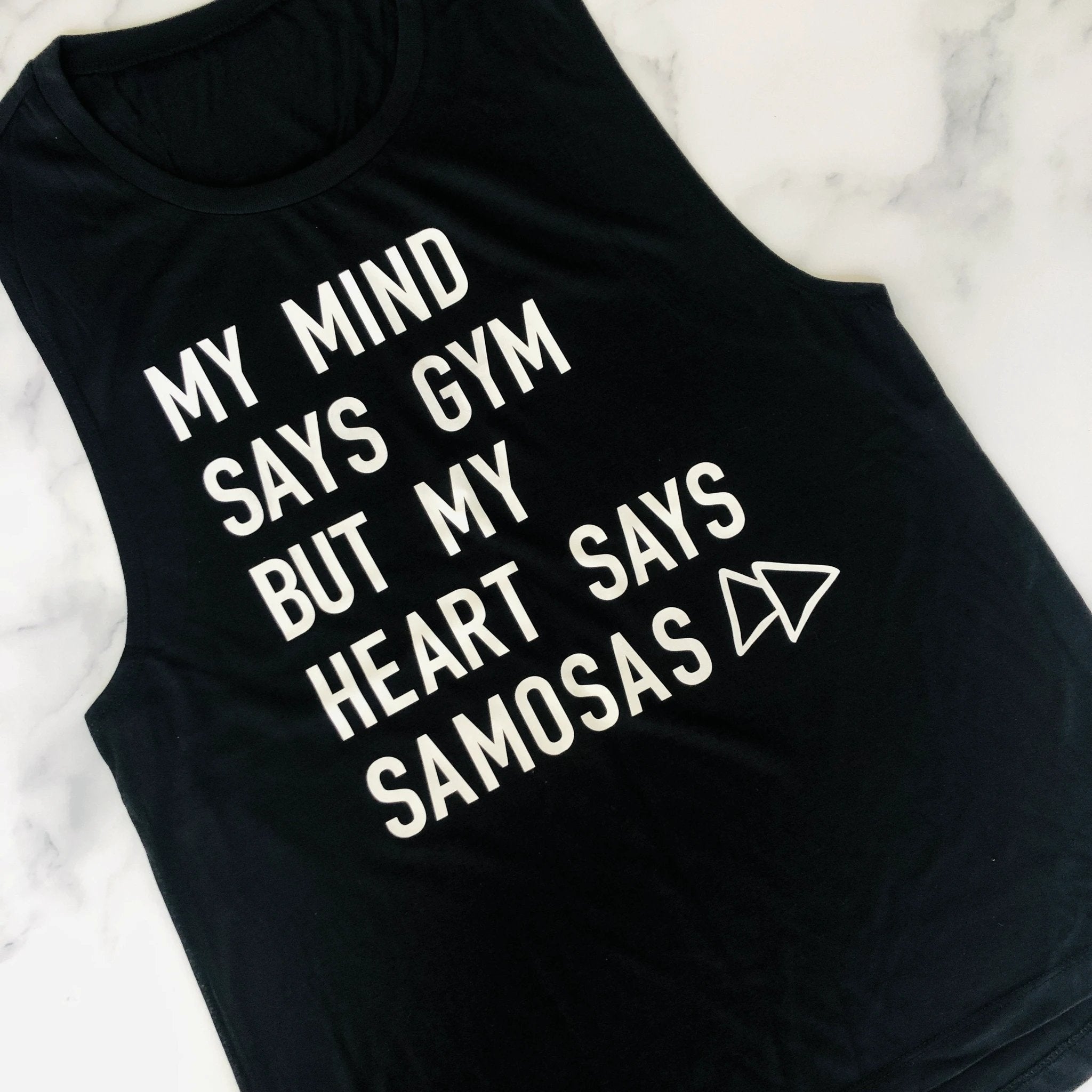 Mind Gym Heart Samosas Women's Muscle Tank by Modern Desi