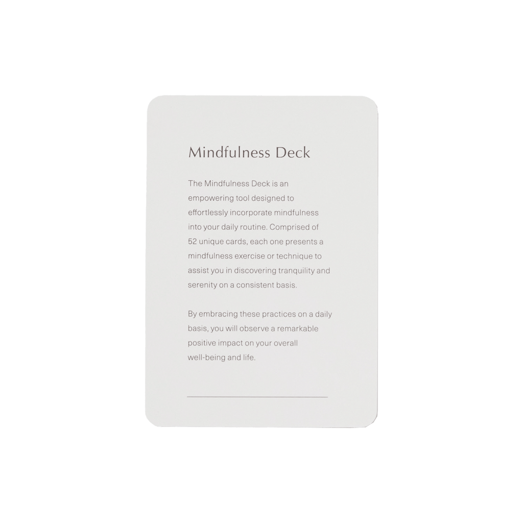 Mindfulness Meditation Card Deck