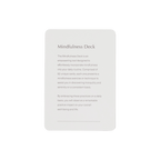 Mindfulness Meditation Card Deck