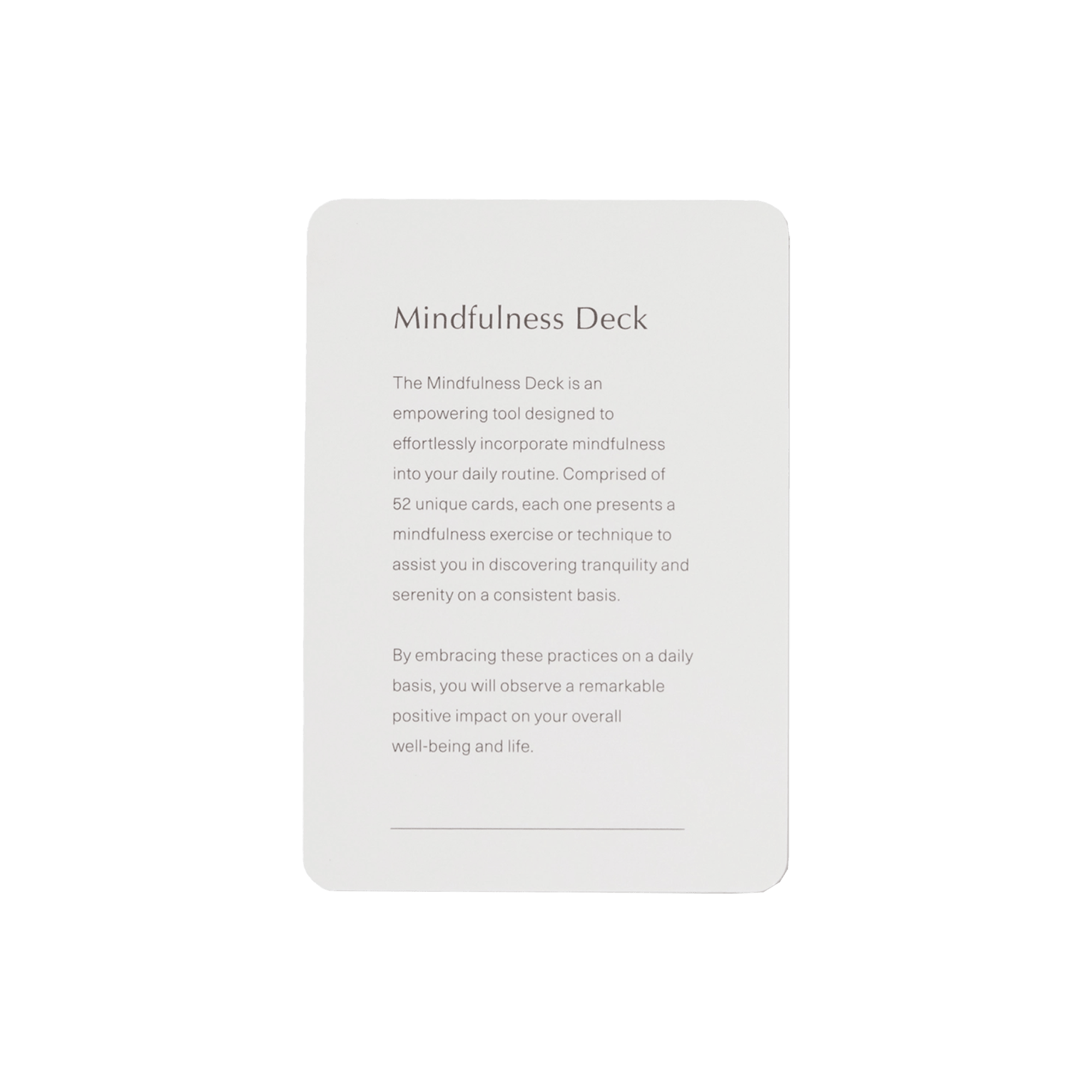 Mindfulness Meditation Card Deck