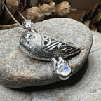 Minerva Celtic Owl Necklace in Sterling Silver Pendant La Vie Bien Minerva Celtic Owl Necklace in Sterling Silver