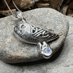 Minerva Celtic Owl Necklace in Sterling Silver Pendant La Vie Bien Minerva Celtic Owl Necklace in Sterling Silver