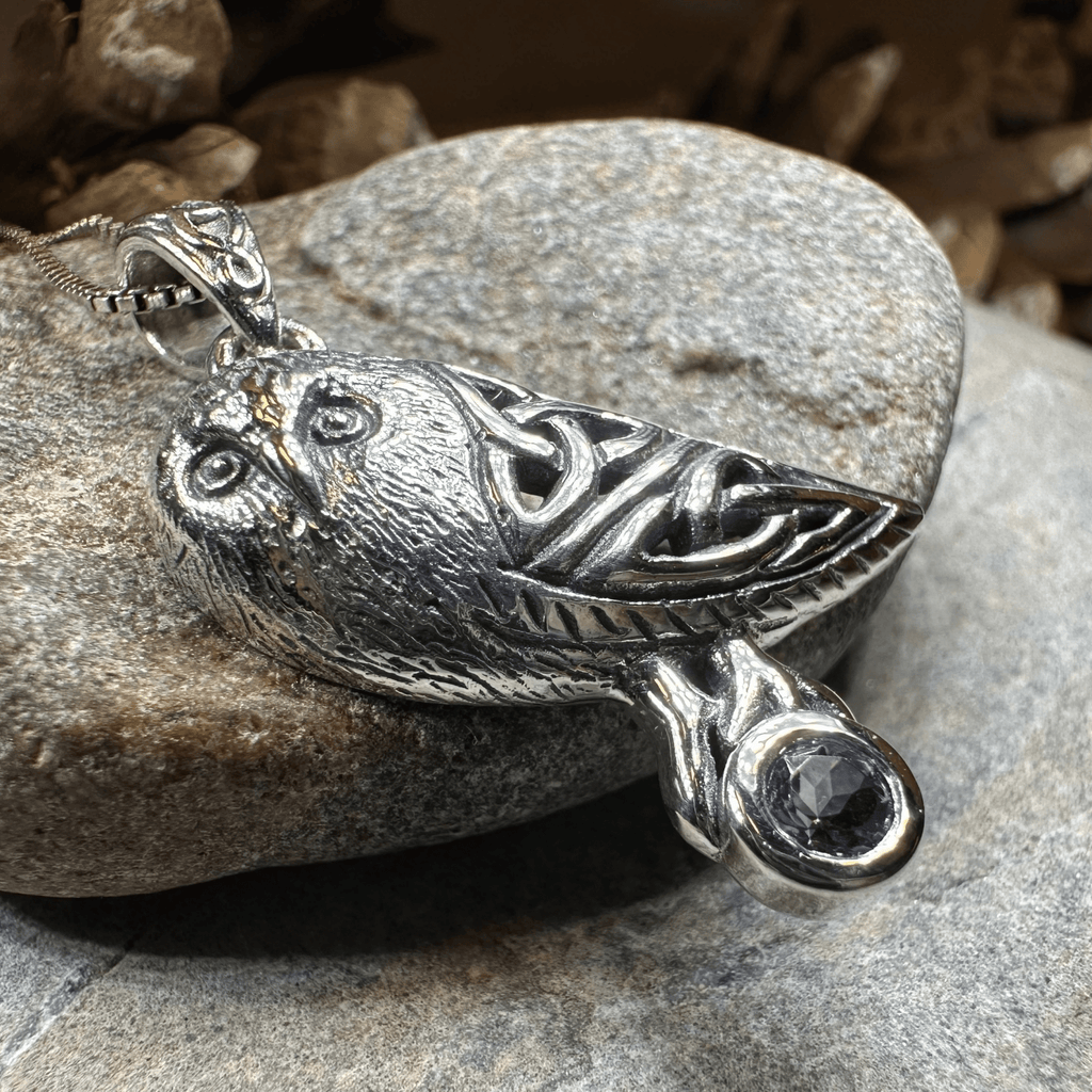 Minerva Celtic Owl Necklace in Sterling Silver Pendant La Vie Bien Minerva Celtic Owl Necklace in Sterling Silver