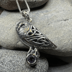 Minerva Celtic Owl Necklace in Sterling Silver Pendant La Vie Bien Minerva Celtic Owl Necklace in Sterling Silver